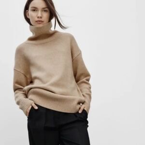Babaton Tan Turtleneck Sweater